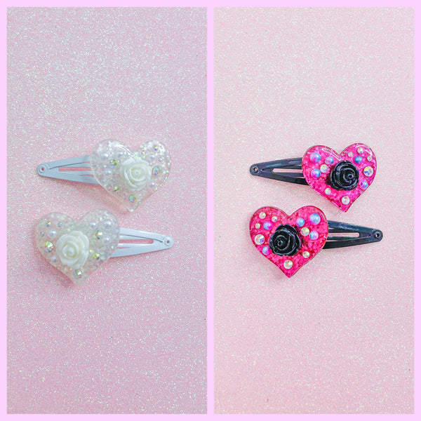 Cutie Heart Set 4 - Hair Clips