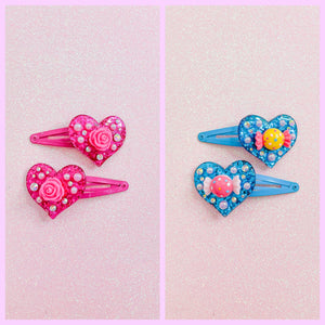 Cutie Heart Set 5 - Hair Clips