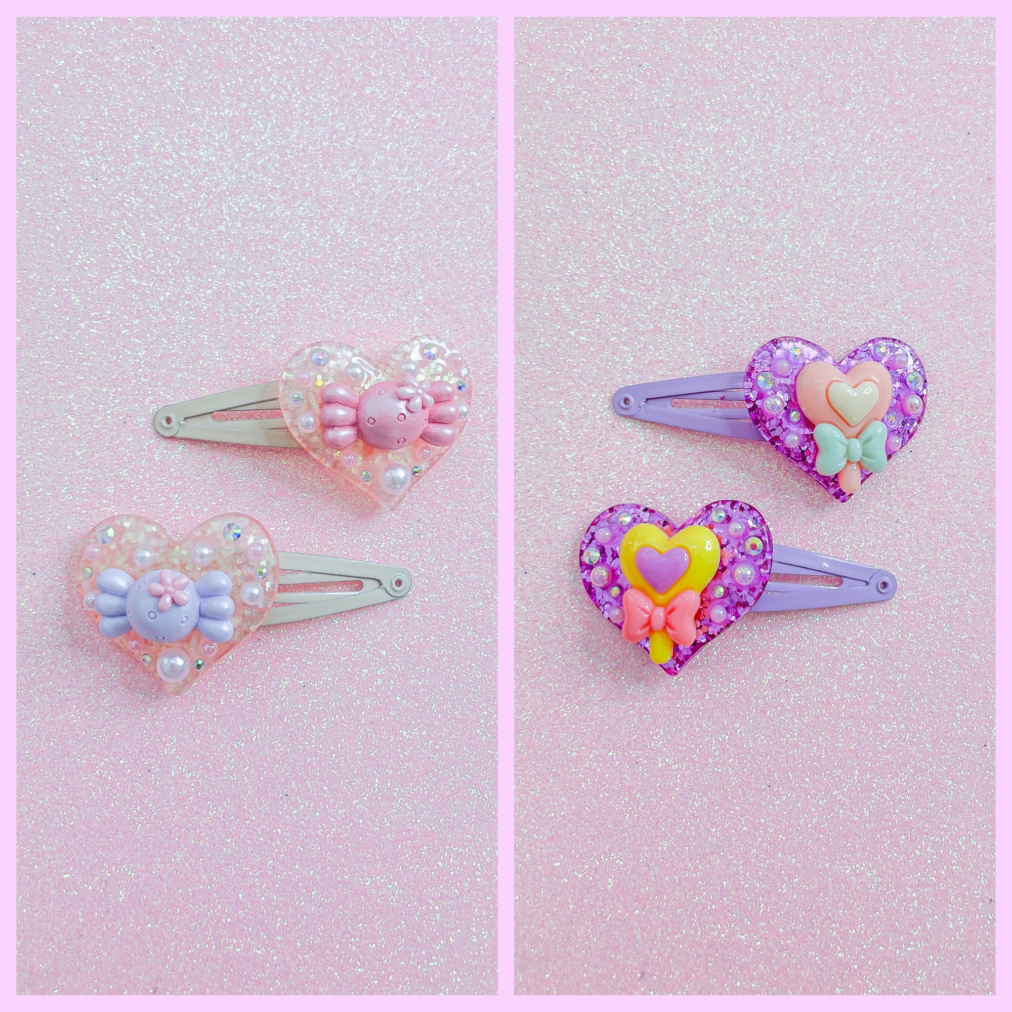 Cutie Heart Set 1 - Hair Clips
