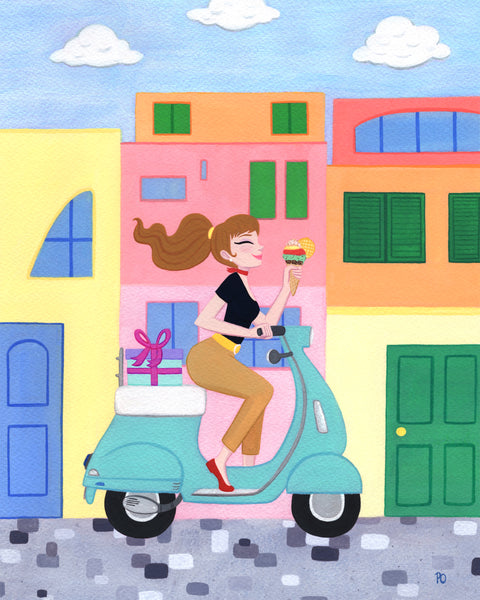 Gelato Stroll 8.5 x 11” Art Print