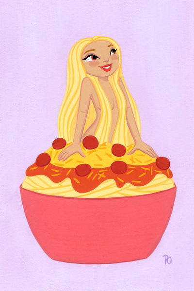 Spaghetti Girl 4x6” Art Print