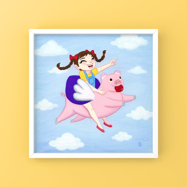 Flying Lechon 5x5” Art Print