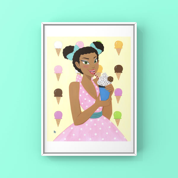 Ice Cream Lover 8.5 x 11” Art Print