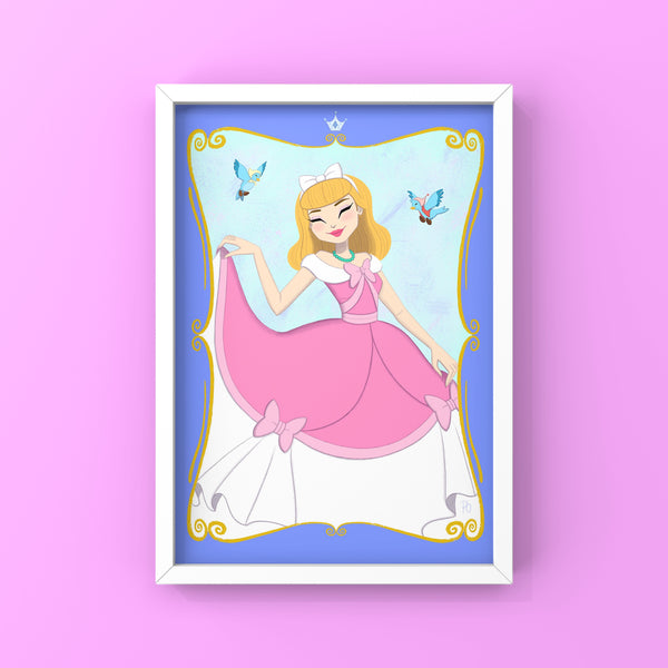 Cinderella (Pink) 5x7” Art Print