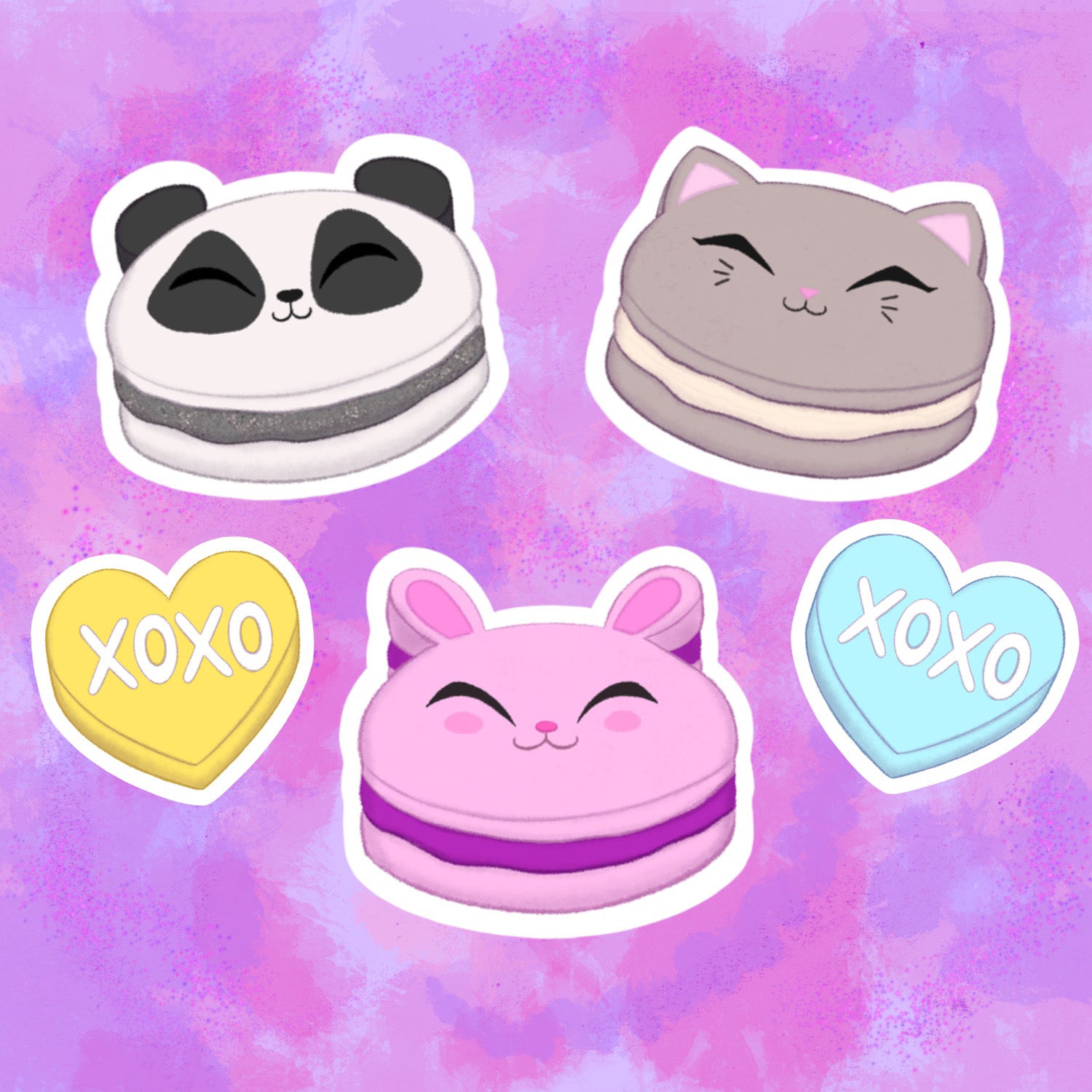 Macaron Holographic Sticker Pack