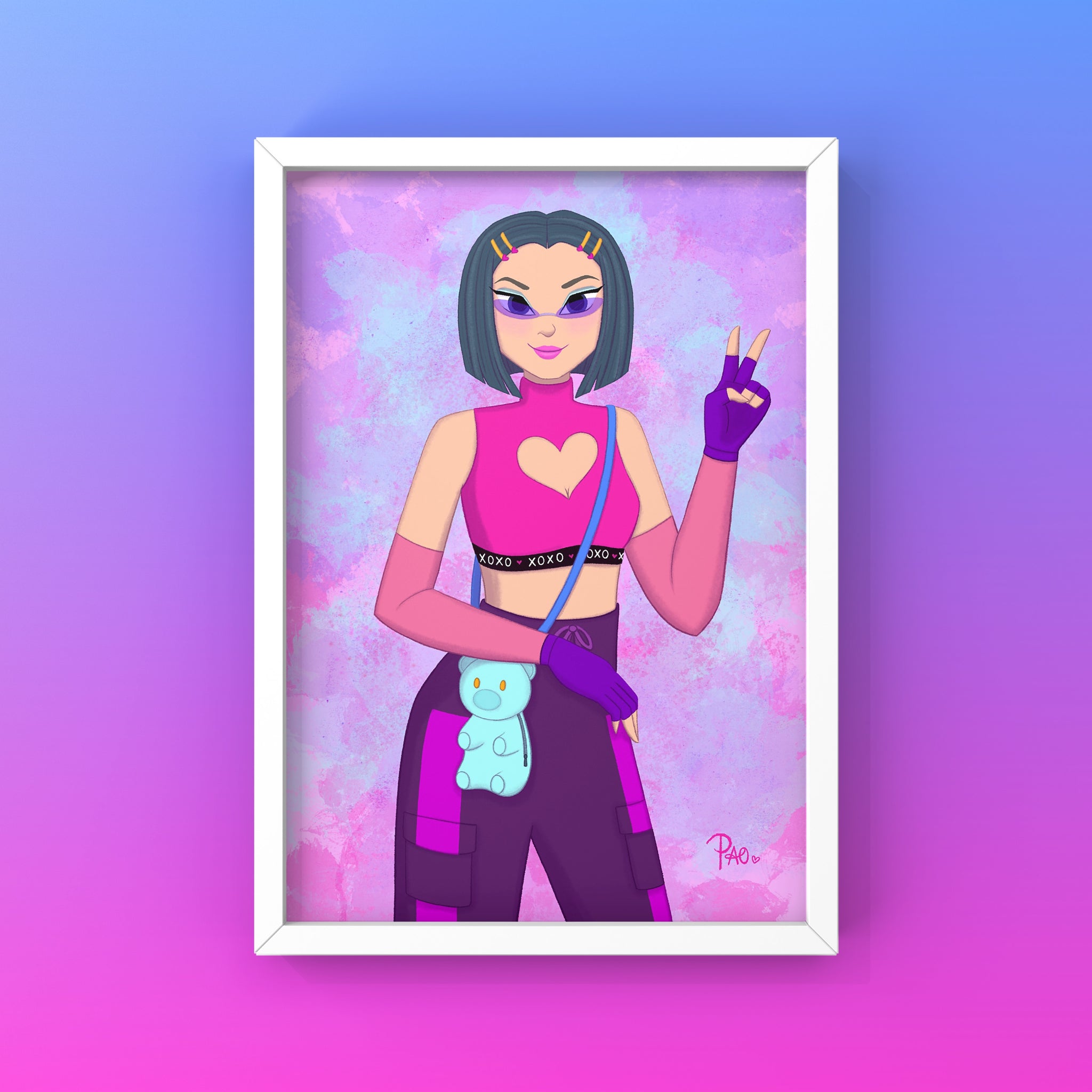 Gummy Bear Girl 5x7” Art Print