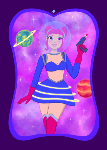 Space Girl 5x7” Art Print