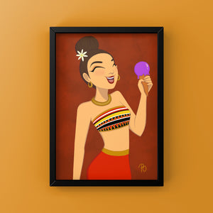 Ube Girl 5x7” Art Print